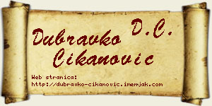 Dubravko Čikanović vizit kartica